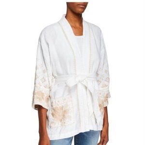 Johnny Was Sienne Trapunto Embroidered Kimono Sz S